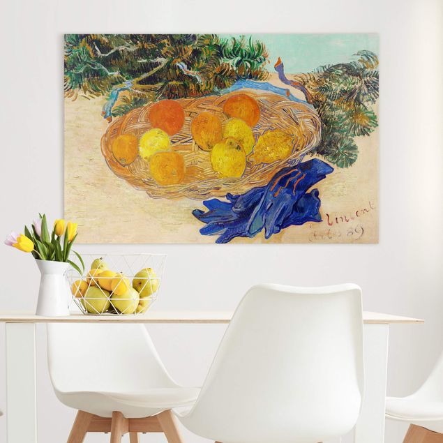 Leinwand Bilder XXL Van Gogh - Stillleben mit Orangen