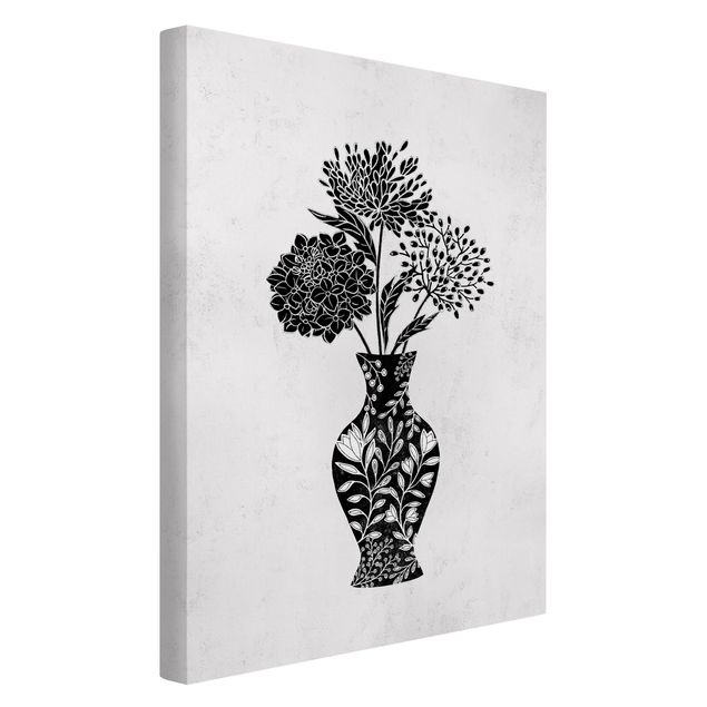 Leinwandbilder Schwarz-Weiß Vase V