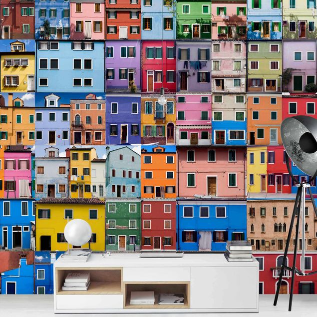 Tapeten mit Muster Venezianische Häuser