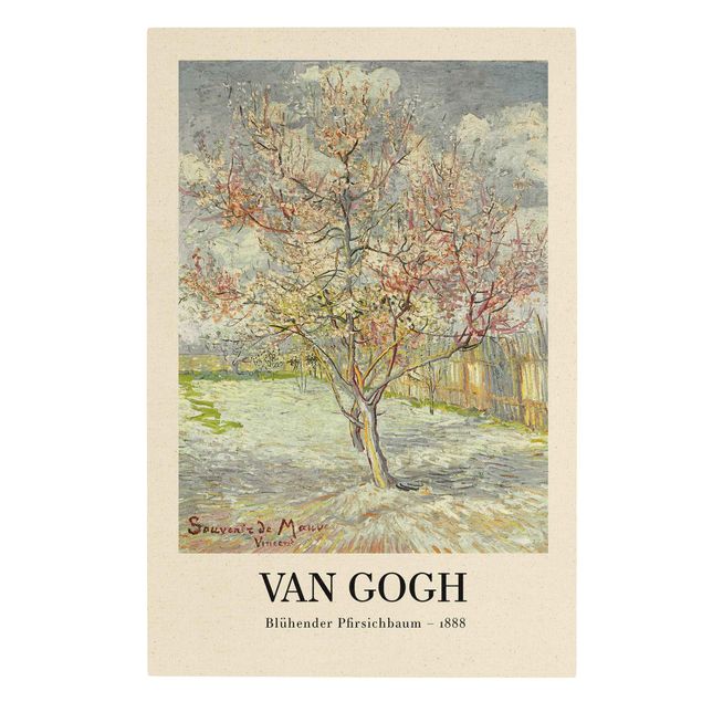 Wandbilder Blumen Vincent van Gogh - Blühender Pfirsichbaum - Museumsedition