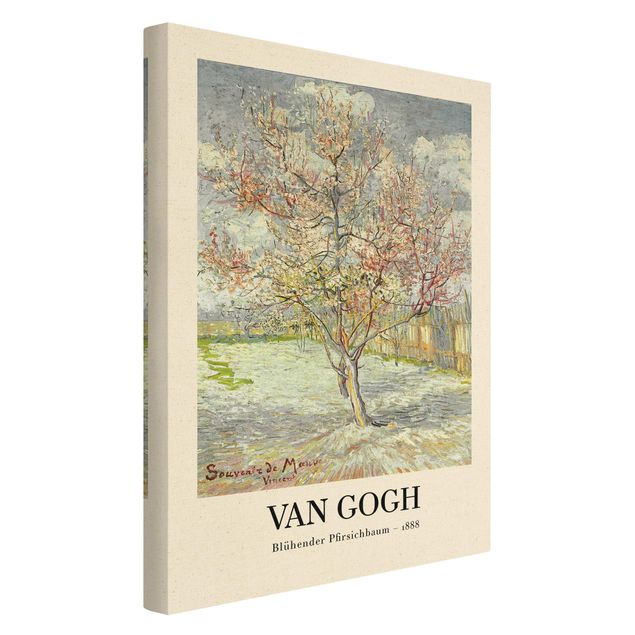 Leinwandbild Kunstdruck Vincent van Gogh - Blühender Pfirsichbaum - Museumsedition