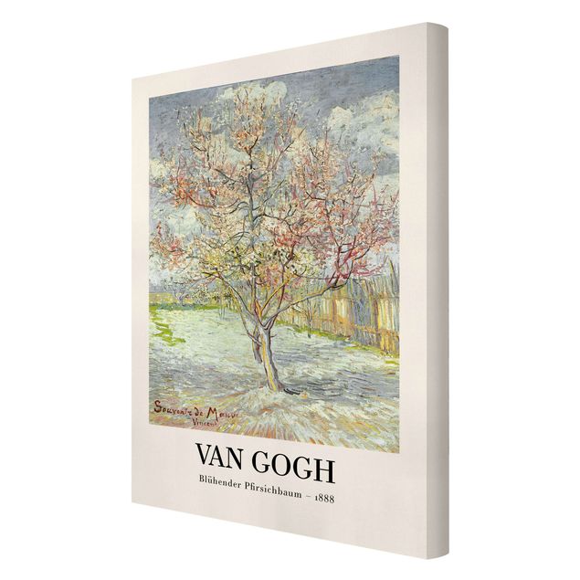 Leinwand Kunstdruck Vincent van Gogh - Blühender Pfirsichbaum - Museumsedition