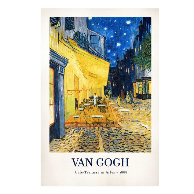Leinwand Kunstdruck Vincent van Gogh - Café-Terrasse in Arles - Museumsedition