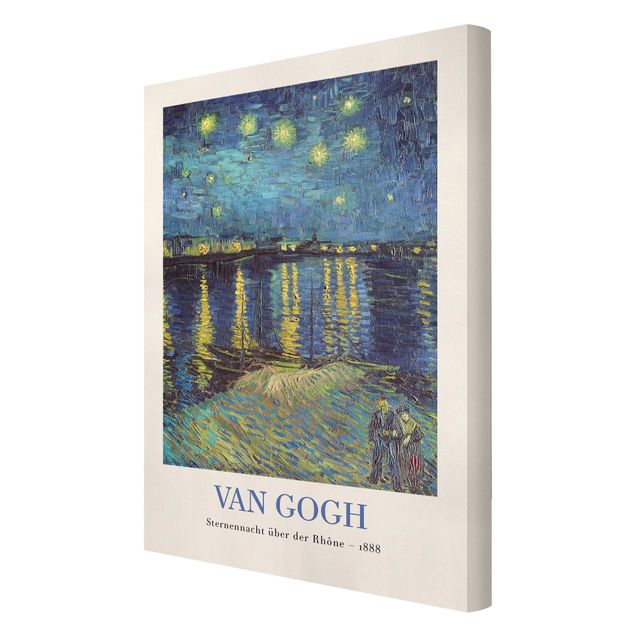Leinwand Kunstdruck Vincent van Gogh - Sternennacht - Museumsedition