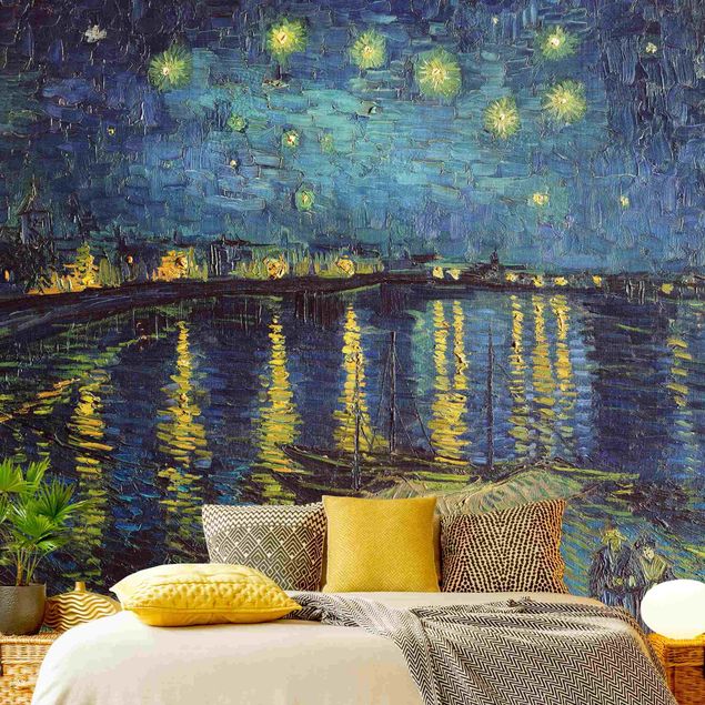 Tapeten modern Vincent van Gogh - Sternennacht über der Rhône
