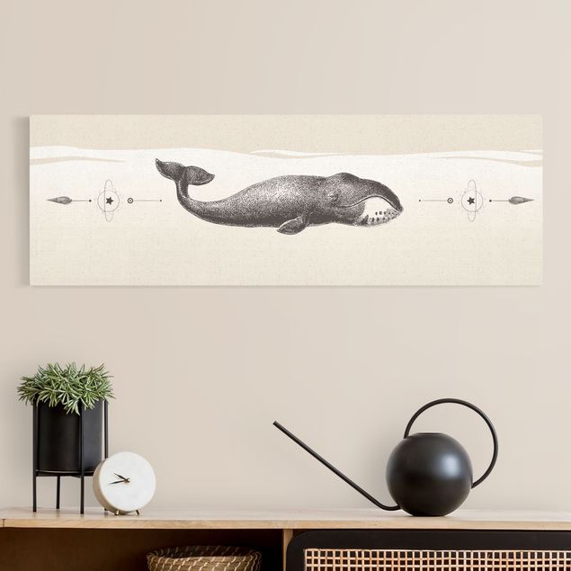 Wandbilder Tiere Vintage Grönlandwal