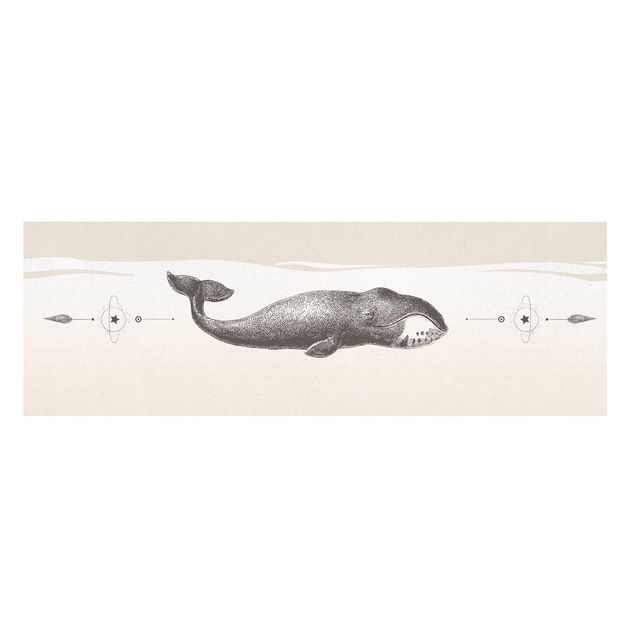 Bilder für die Wand Vintage Grönlandwal