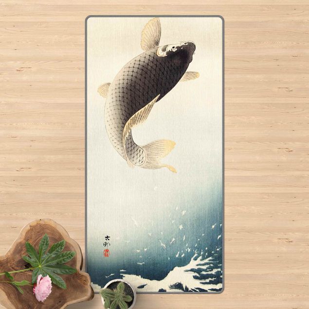 Teppich Orientalisch Vintage Illustration Asiatische Fische II