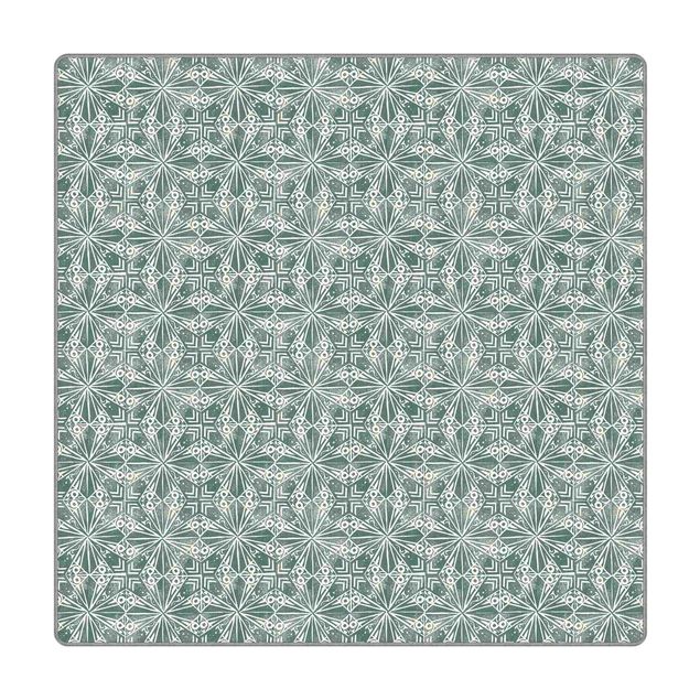 Teppich Esszimmer Vintage Muster Geometrische Fliesen