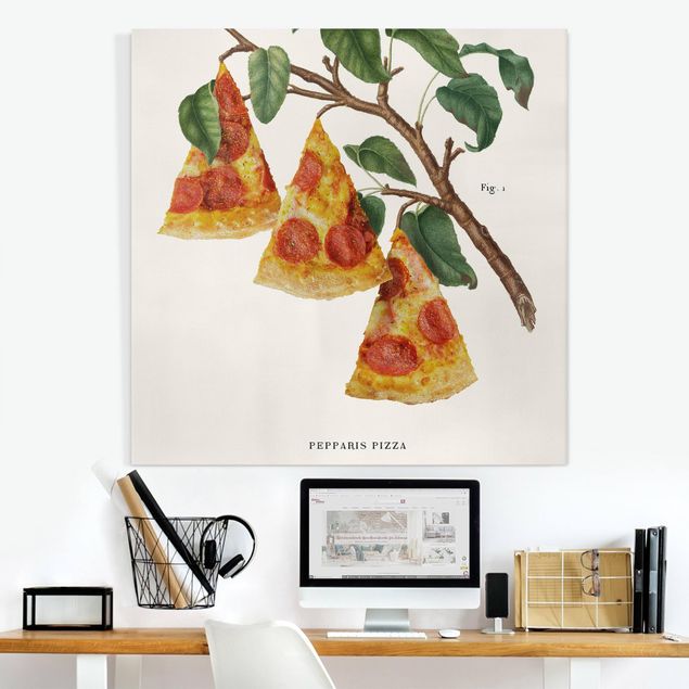 Leinwandbilder XXL Vintage Pflanze - Pizza