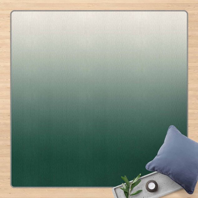 Teppich abstrakt Waldgrün Farbverlauf