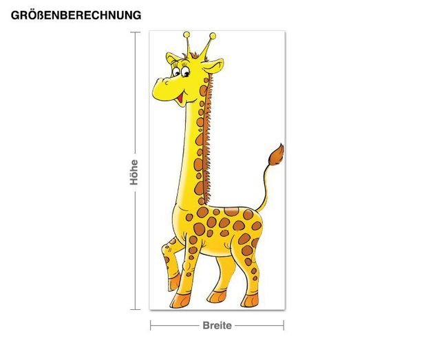 Wandtattoo Affe Fröhliche Giraffe