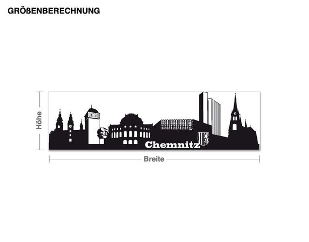 Skyline Wandtattoo Chemnitz