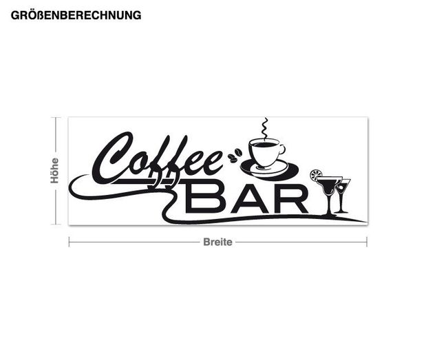 Wandtattoo Kaffee Coffee-Bar