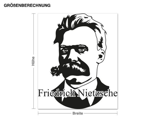 Wandaufkleber Friedrich Nietzsche