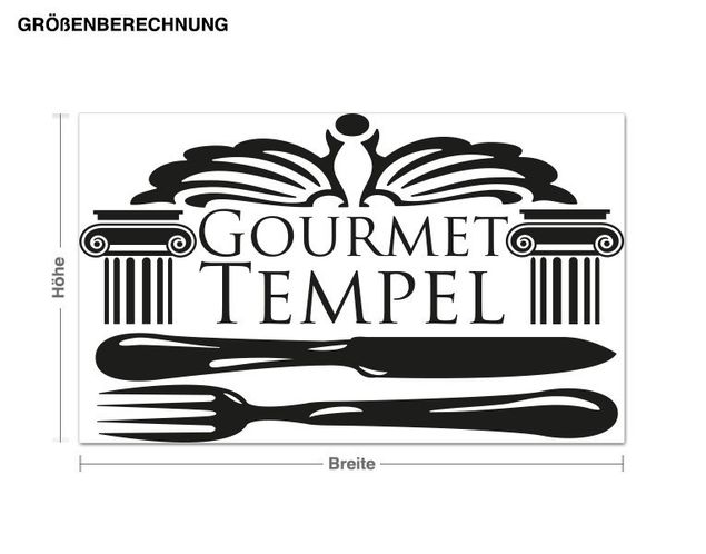 Wandtattoo Gourmet Tempel 2