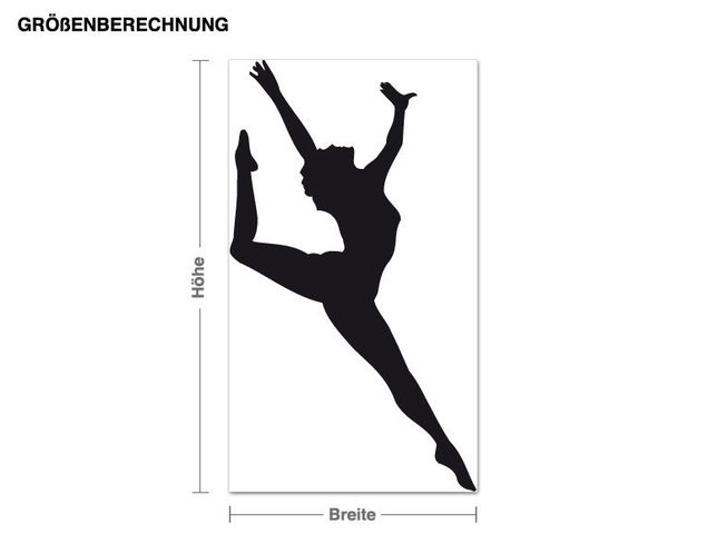 Wandsticker Ballerina Gymnastik