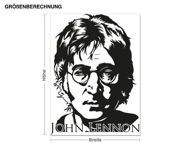Wandsticker Portrait von John Lennon