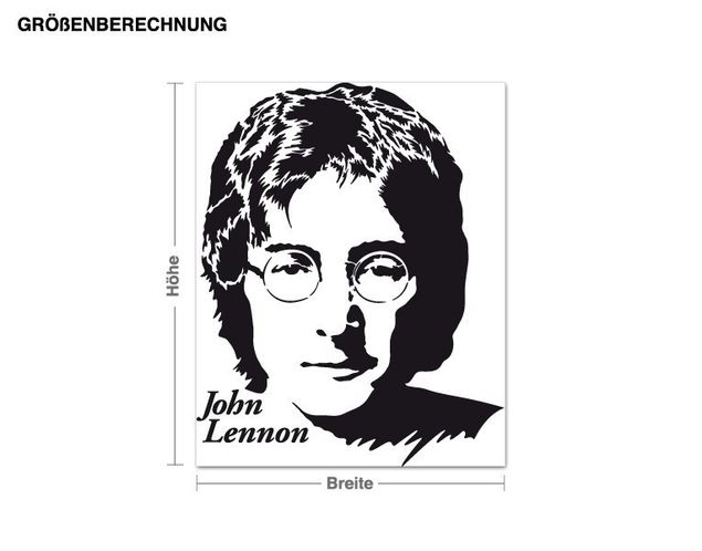Wandsticker John Lennon Portrait