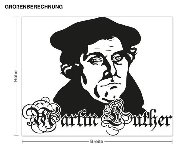 Wandaufkleber Martin Luther