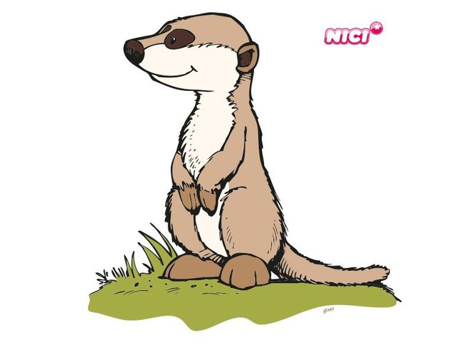 Tier Wandtattoo NICI - Meerkat - Wache halten