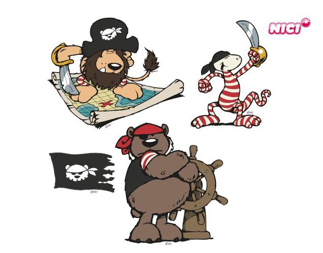 Wandtattoo Pirat NICI - Pirates - Piratenbande