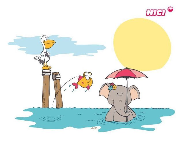 Elefant Wandtattoo NICI - Priscilla - ein Tag am Meer