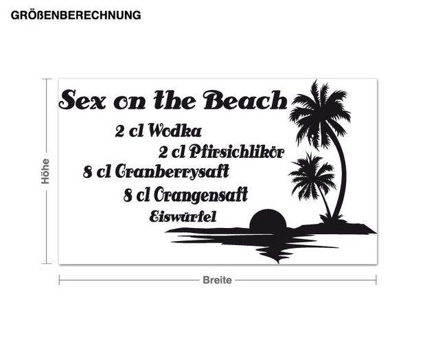 Sprüche Wandtattoo Sex on th Beach