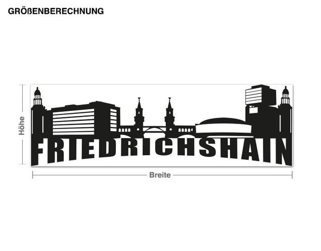 Wandtattoo Skyline Friedrichshain