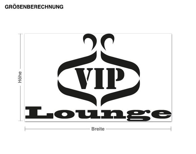 Sprüche Wandtattoo VIP-Lounge XXL