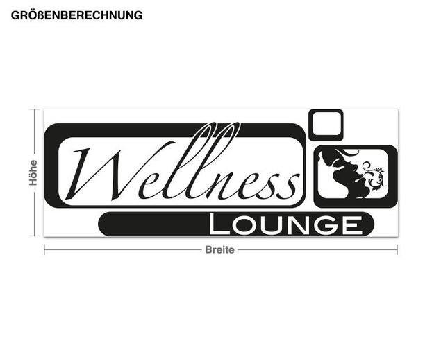 Sprüche Wandtattoo Wellness Lounge Retrolook