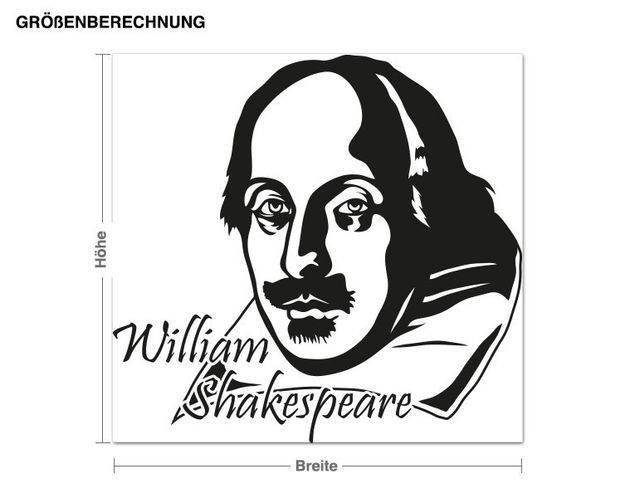 Wandtattoo William Shakespeare