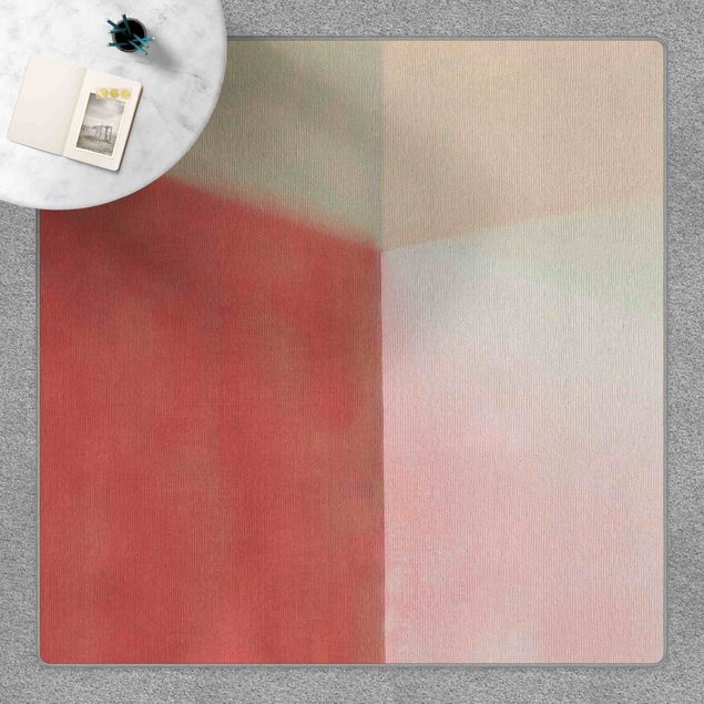 Teppich modern Warme Farbflächen
