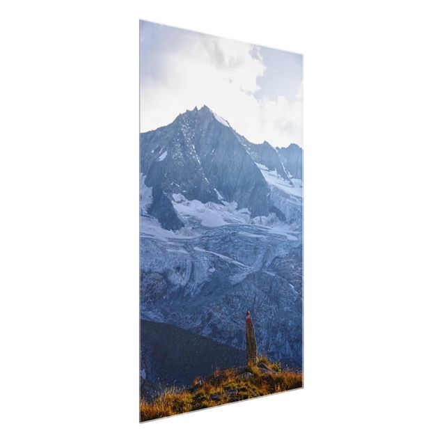 Schöne Wandbilder Wegmarkierung in den Alpen