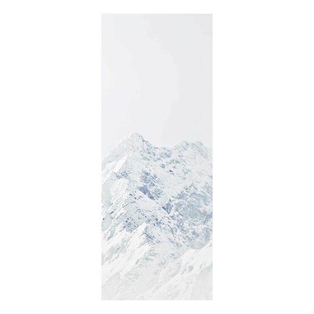 Glasbilder Weiße Berge