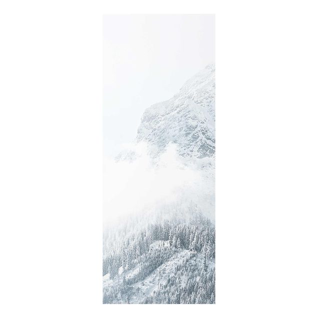 Bilder auf Glas Weißer Nebel in den Bergen