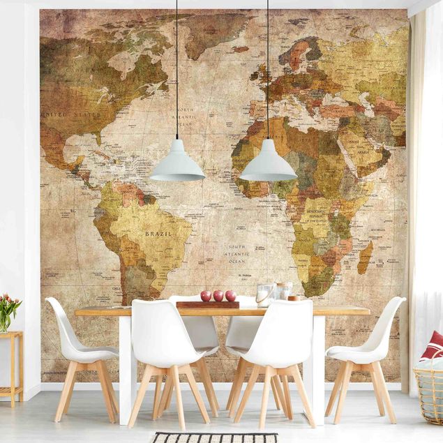 Wandtapete Weltkarte Weltkarte