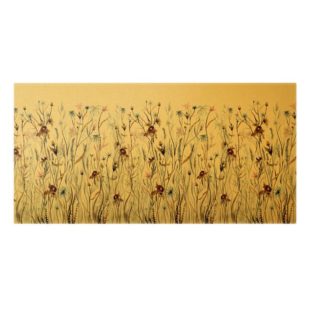 Wandbilder Wilde Trockenblumenwiese