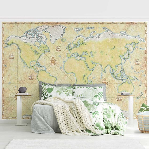 Tapete Weltkarte World Map