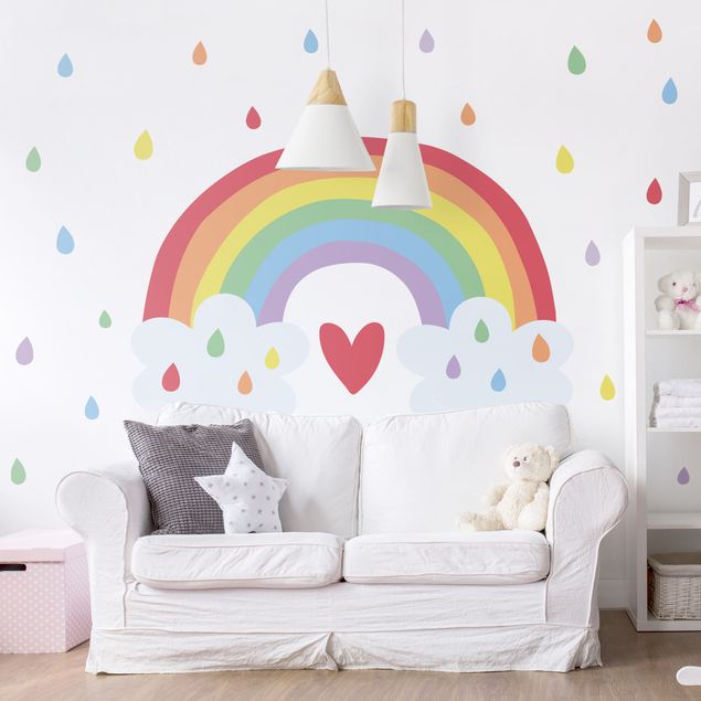 Wandtattoo Regenbogen Kinderzimmer