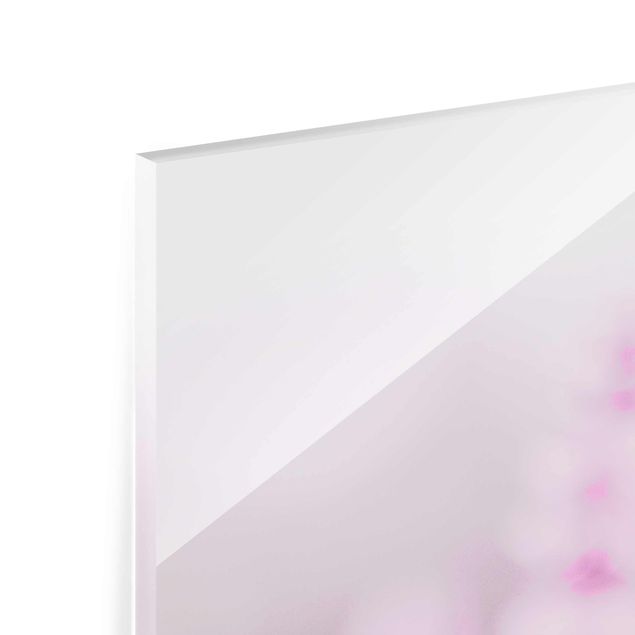 Glasbild - Zartvioletter Lavendel - Hochformat