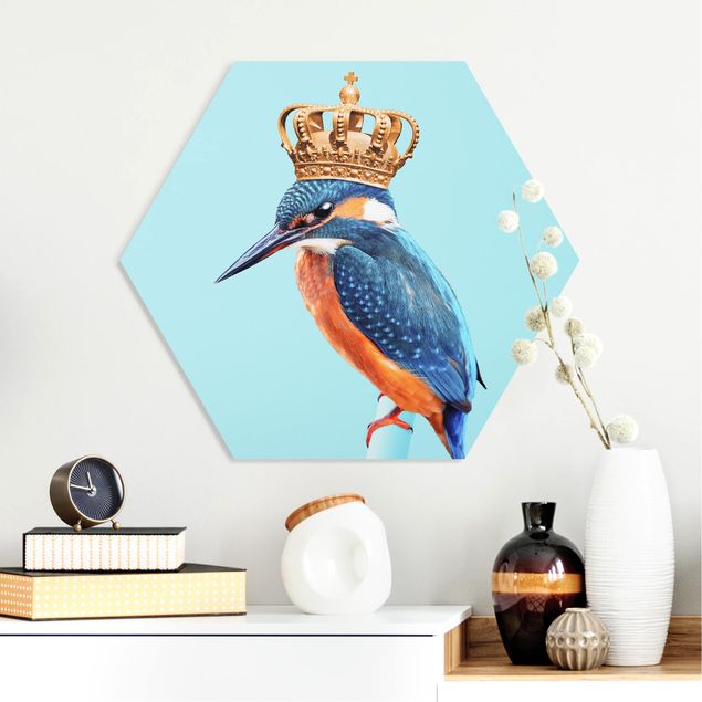 Wandbilder Tiere Eisvogel mit Krone