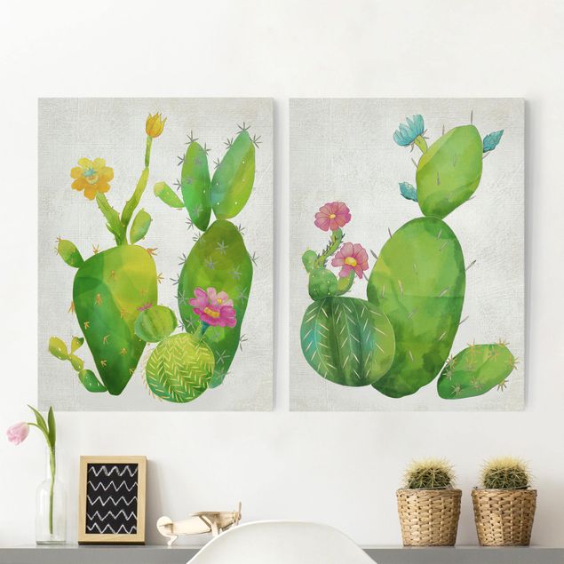 Wandbilder XXL Kaktusfamilie Set II