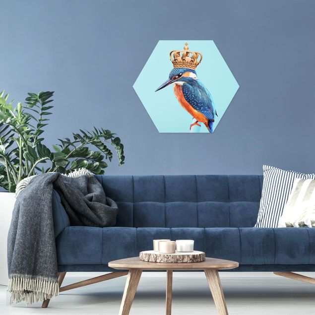 Bilder für die Wand Eisvogel mit Krone