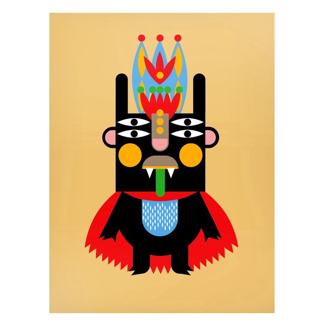 Magnettafel Tiere Collage Ethno Monster - König