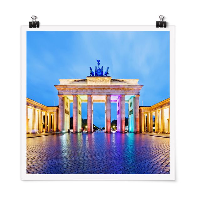 Poster Erleuchtetes Brandenburger Tor