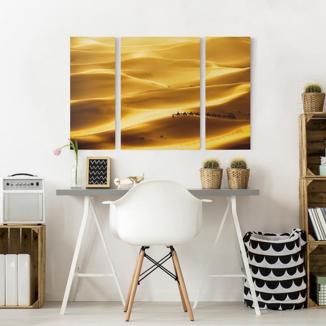 Moderne Leinwandbilder Wohnzimmer Golden Dunes