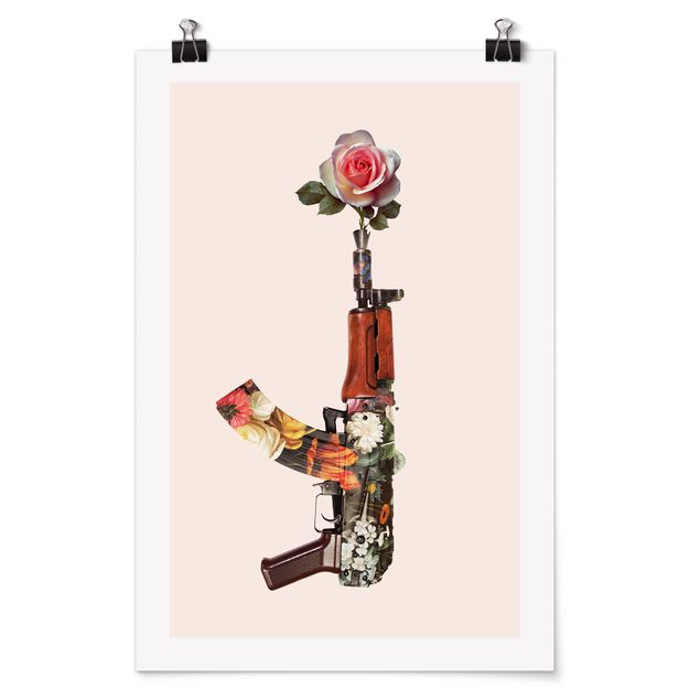 Poster bestellen Waffe mit Rose