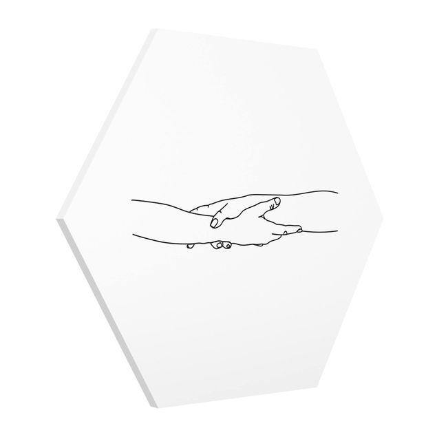Hexagon Bild Forex - Freundschaftliche Hände Line Art