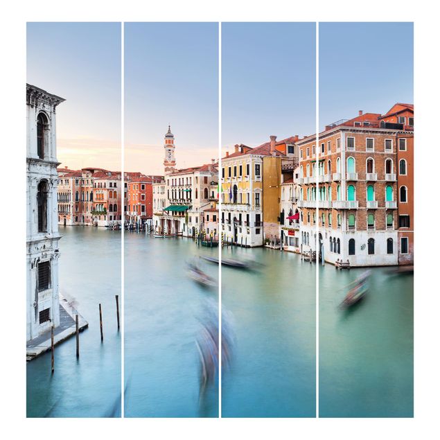 Flächenvorhang 6er Set Canale Grande Blick von der Rialtobrücke Venedig